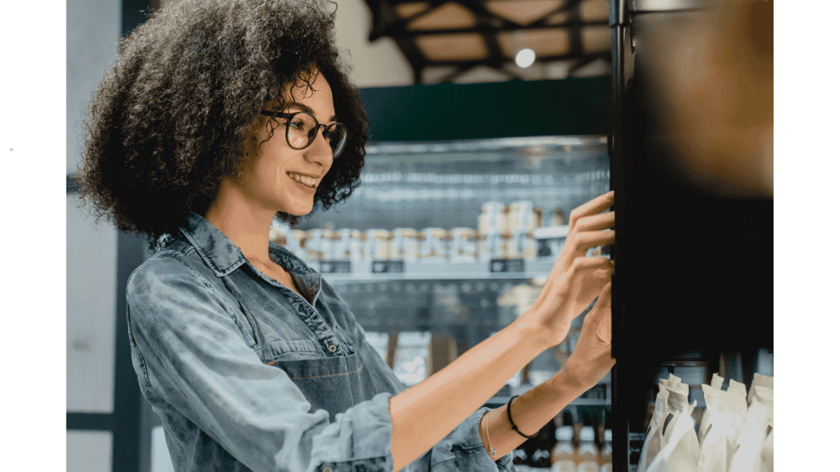 Employees using a smart vending machine in a Malaysian office