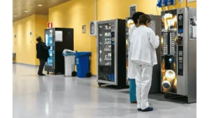 Vending machine in a hospital