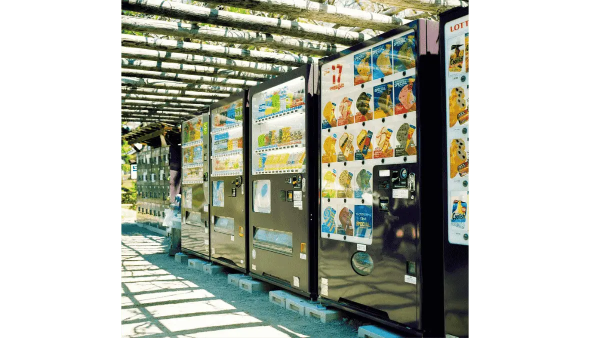 vending machines in a street