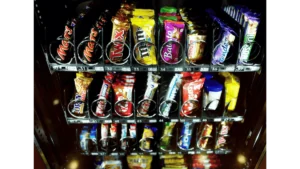 Chocolate bars in vending machine