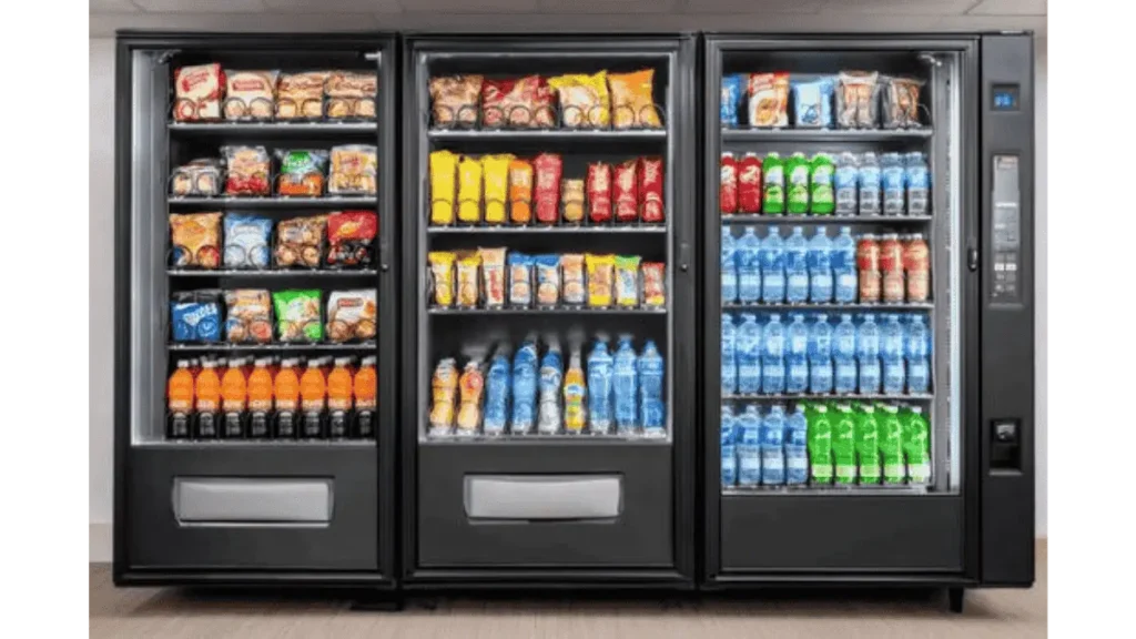 Clear product arrangement inside a vending machine