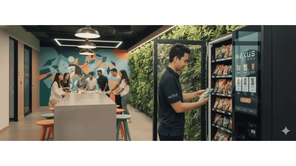 Stock refilling in a vending machine in malaysia company