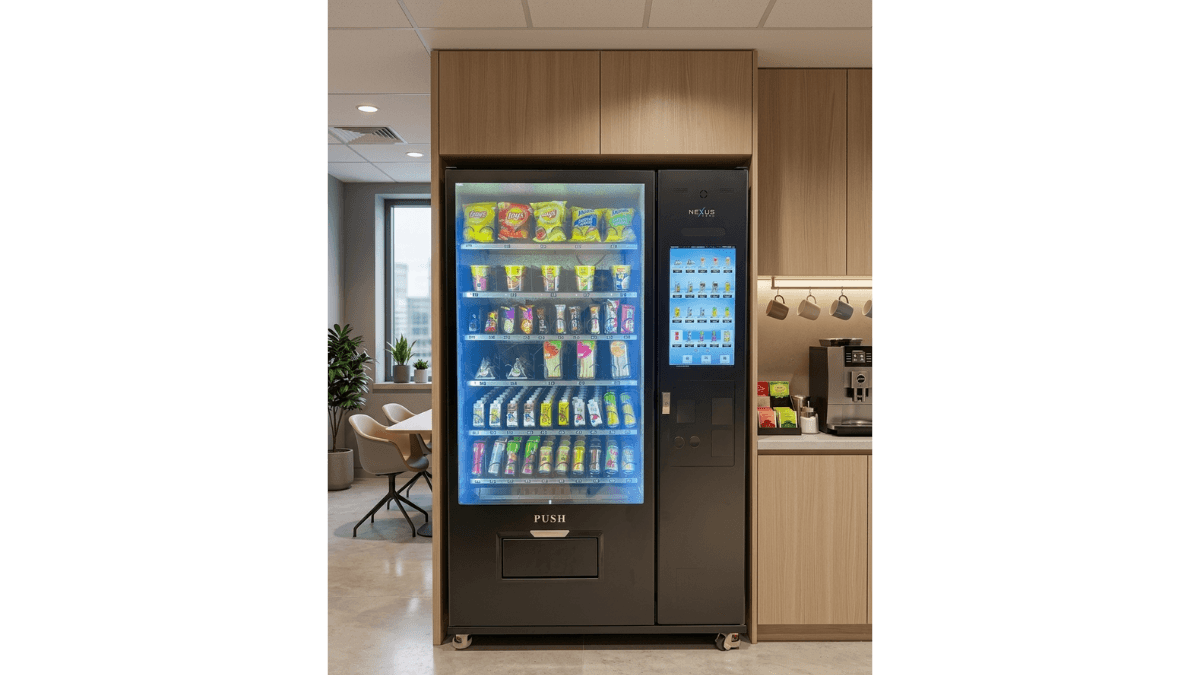 Nexus Vend vending machine in an office in Malaysia