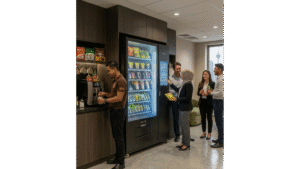 vending machine inside a Malaysian office