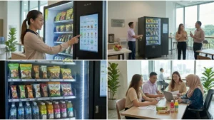 Healthy vending machine in company office Malaysia
