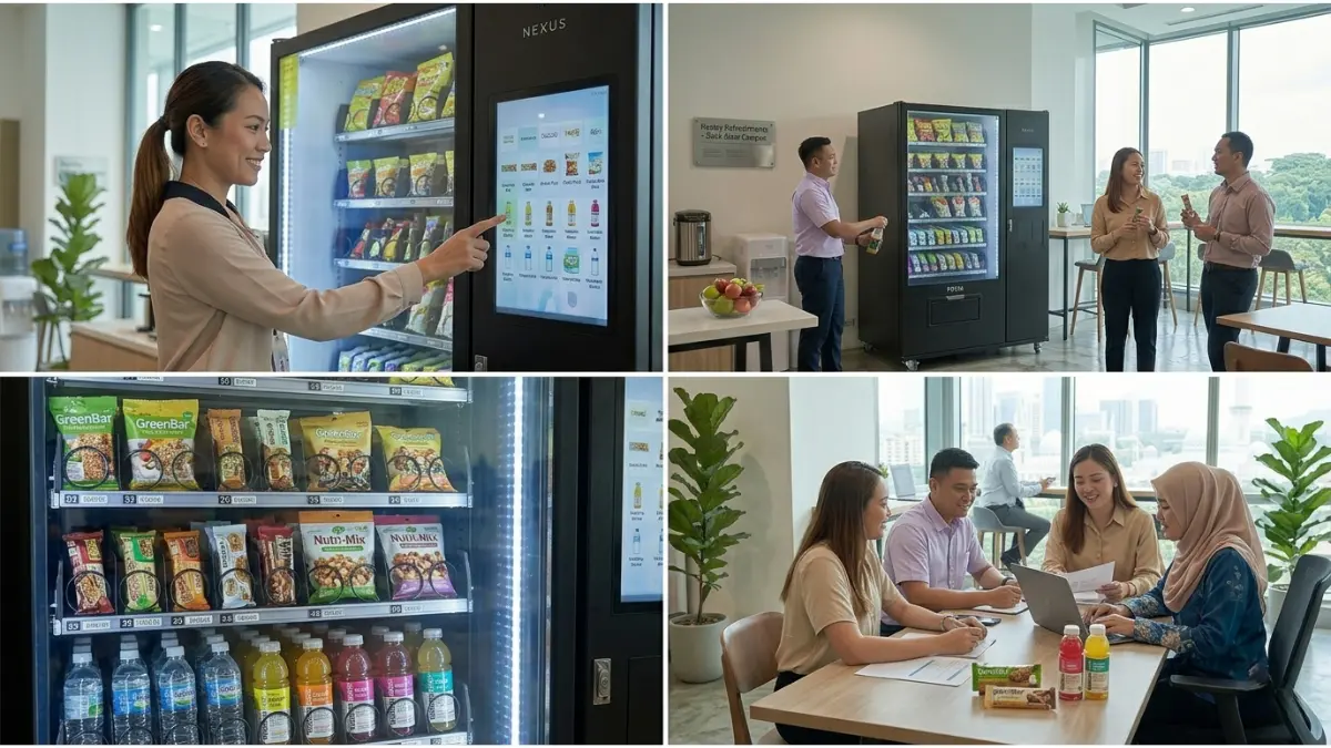 Healthy vending machine in company office Malaysia