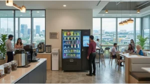 snack and drinks vending machine in company office